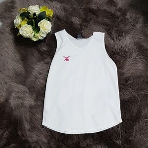 FBT White Running Tank Top EUC